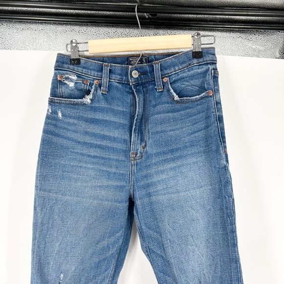 Abercrombie & Fitch Ultra High Rise Straight Distressed Jeans - Picture 3 of 5